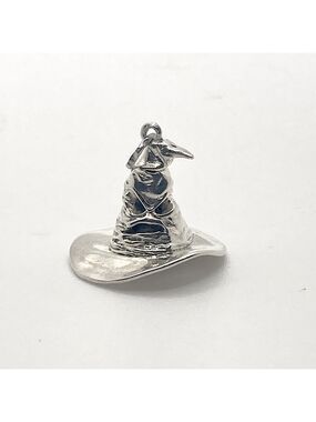 Sterling Silver Harry Potter Sorting Hat Charm Pendant / .7” x .7”